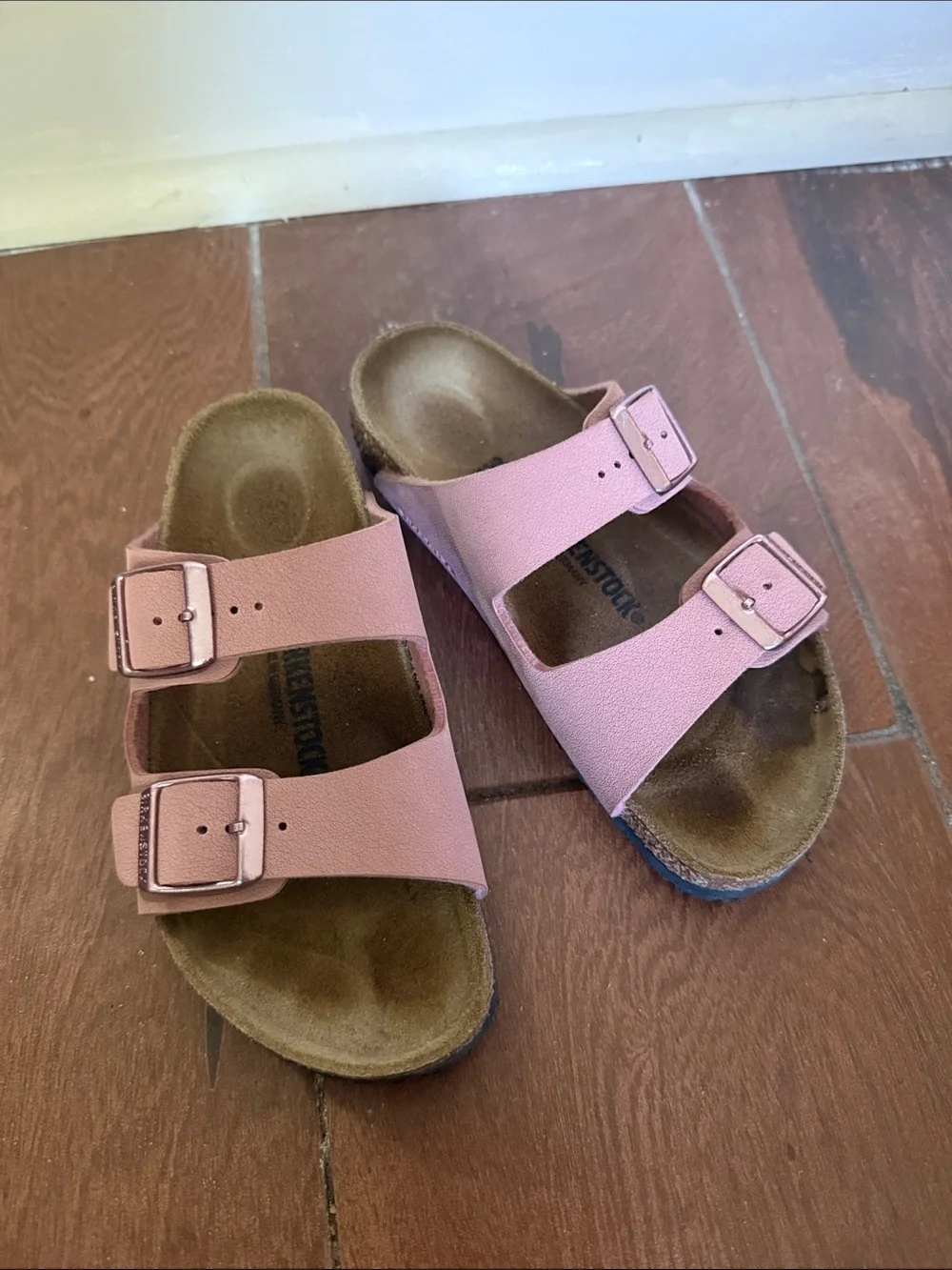 Birkenstock Kids Pink Double-Strap Slide Sandals
